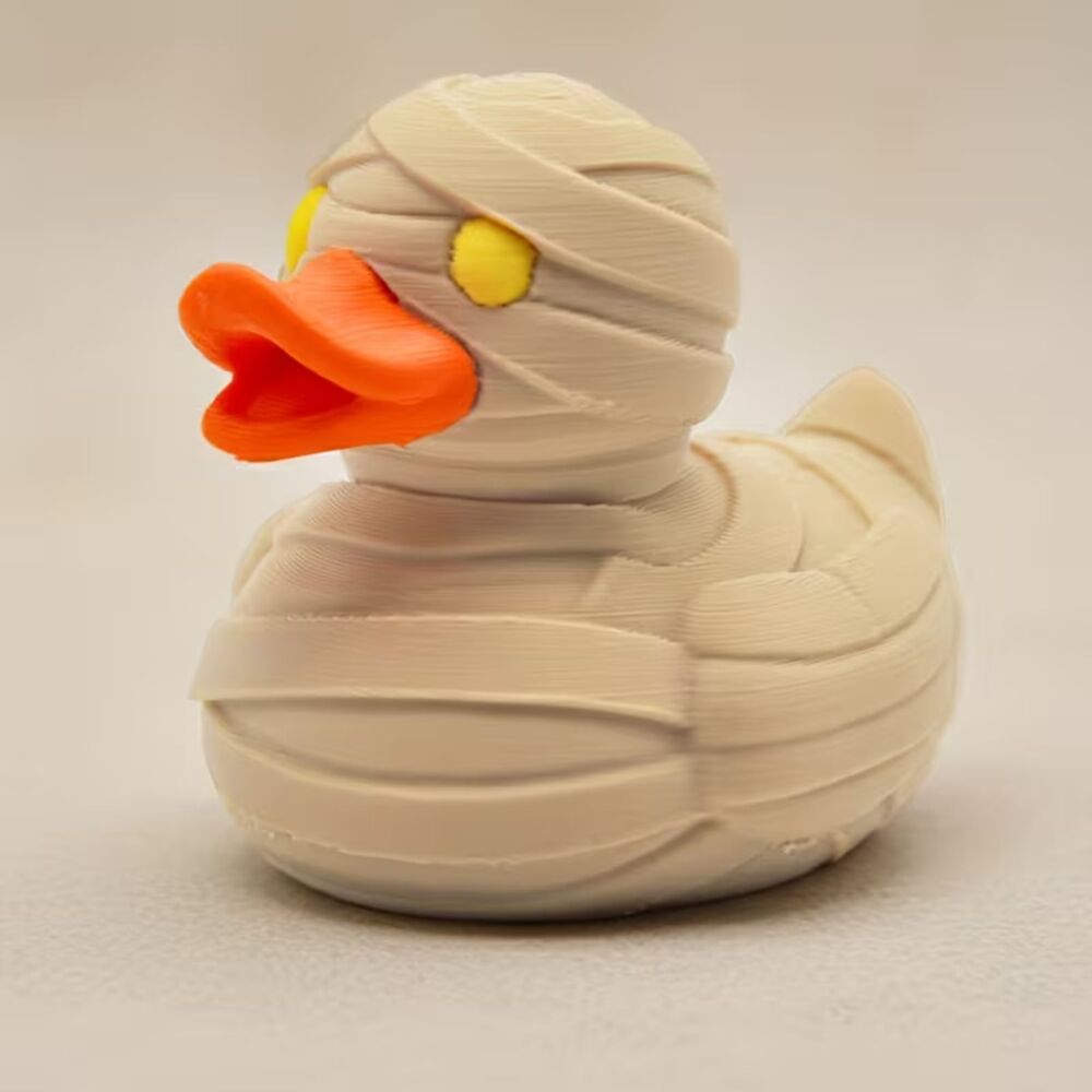 Pharaoh Mummy Duck Mini Figurine Halloween Egyptian Decor Jeep Duck 2.6"